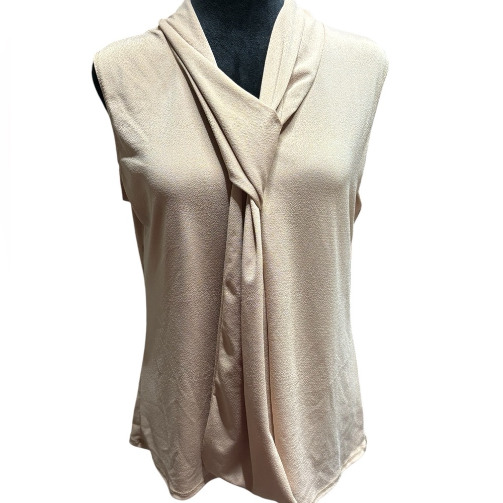 NWT Tiffany & Grey tan blouse size xl
